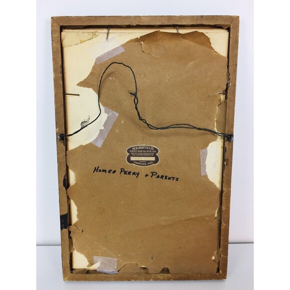 Antique Circa Late 1800s Sephia Cabinet Photo Victorian Family Portrait Framed - Picture 6 of 7